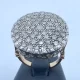 Anello Toppa Vintage Oro 9kt e Diamanti Grezzi