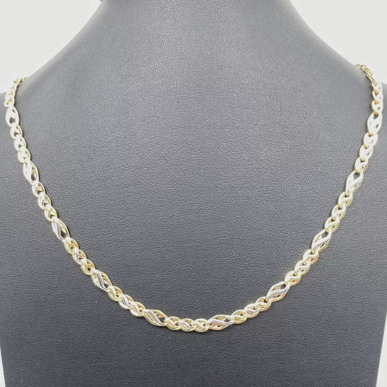 Collana Bicolore Laccio Uomo 51 cm