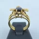 Anello in Oro con Zaffiri, Rubini e Diamanti a Forma di Insetto