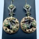 Orecchini in Oro 14kt ed Argento con Smeraldi