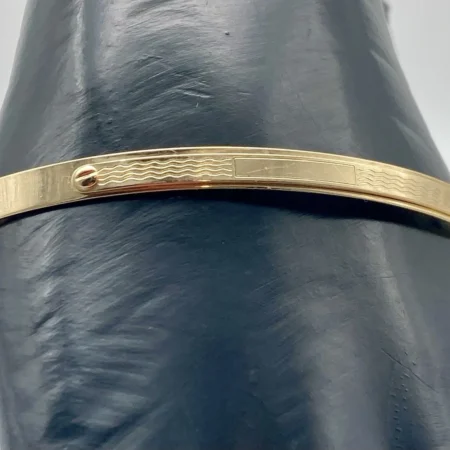 Bracciale Rigido Ricciolo d'oro Uomo in Oro Giallo 18Kt 750