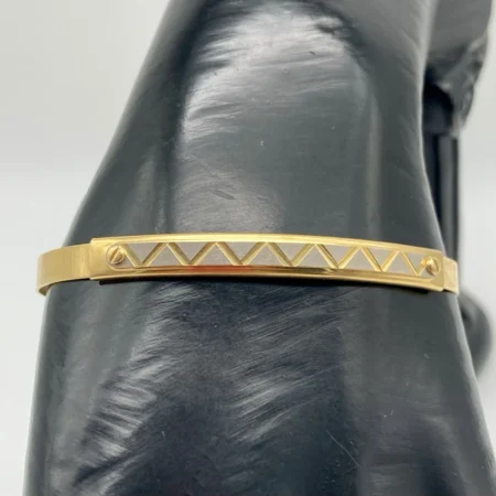 Bracciale Rigido Ricciolo d'oro Uomo 2 Colori 18Kt 750