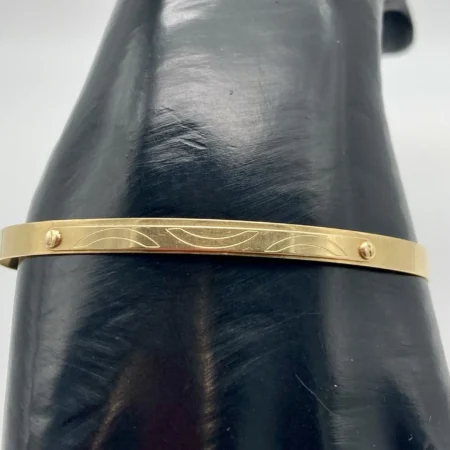 Bracciale Rigido Ricciolo d'oro Uomo Oro Giallo 18Kt 750