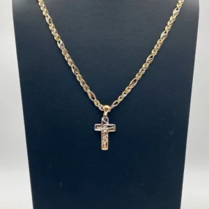 Collana con Crocifisso CERINI 2 Colori 18 kt 750