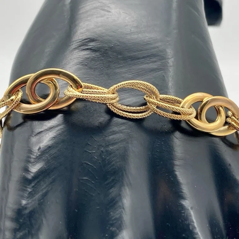 Bracciale Donna "Il Giglio" Anelli in Oro Giallo 18kt 750