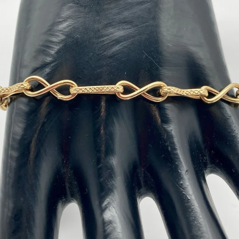 Bracciale UNISEX Maglia Infinito in Oro Giallo 18KT