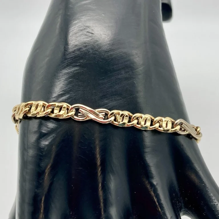 Bracciale Uomo MANCINI in Oro Giallo e Bianco 18kt 750