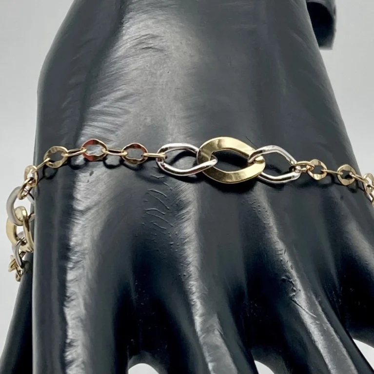 Bracciale Anelli in oro Giallo e Bianco 18kt 750