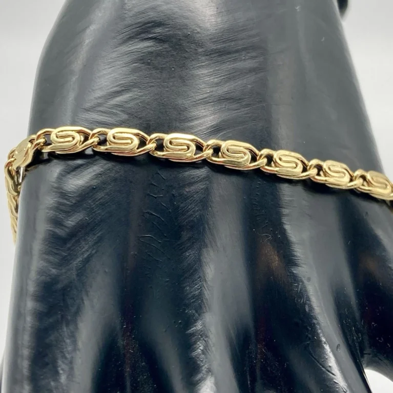 Bracciale Uomo Oro Giallo Maglia Grumetta Piena 18kt 750