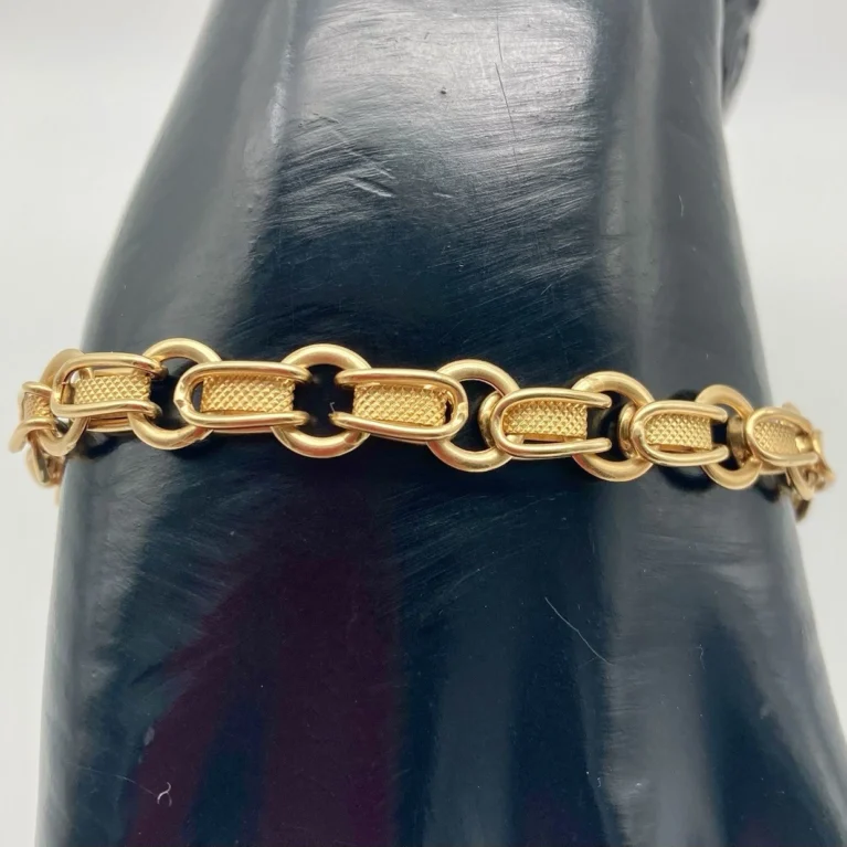 Bracciale Cerchietti e Ovali in oro Giallo 18kt 750