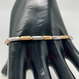 Bracciale Uomo 2 Colori Onda Oro  18kt 750