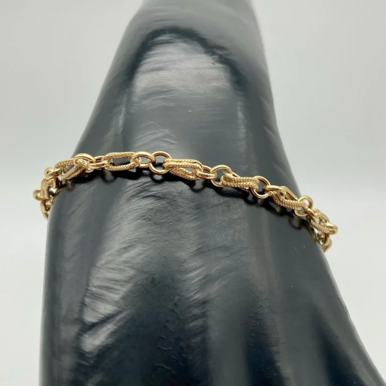 Bracciale Donna Zigrinato in oro Giallo 18kt 750