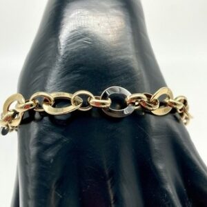 Bracciale con Anelli in Oro Bianco e Giallo 18KT o 750