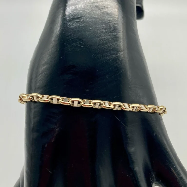 Bracciale Uomo Maglia Piolino in oro Giallo 18kt 750
